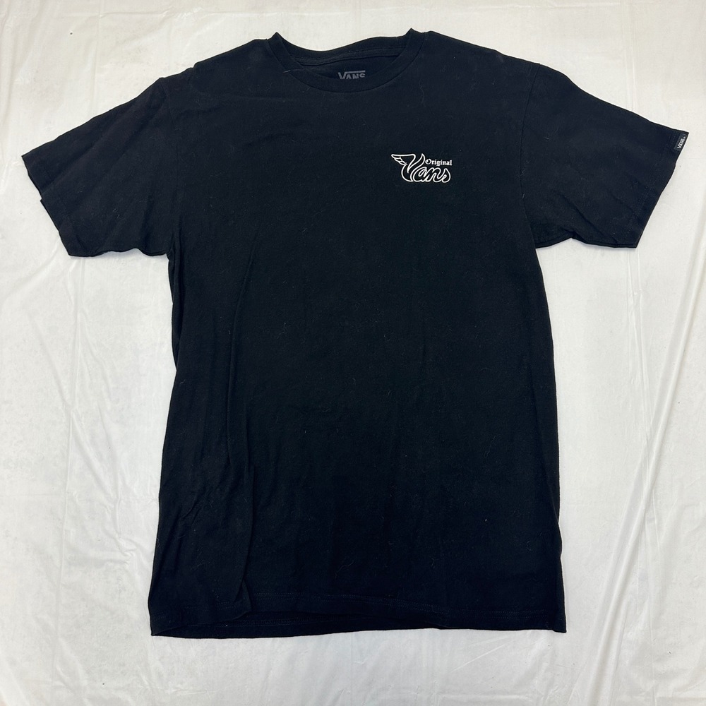 Vans Skull T-Shirt Old Skool Short Sleeve Med Black Tee - Picture 3 of 12